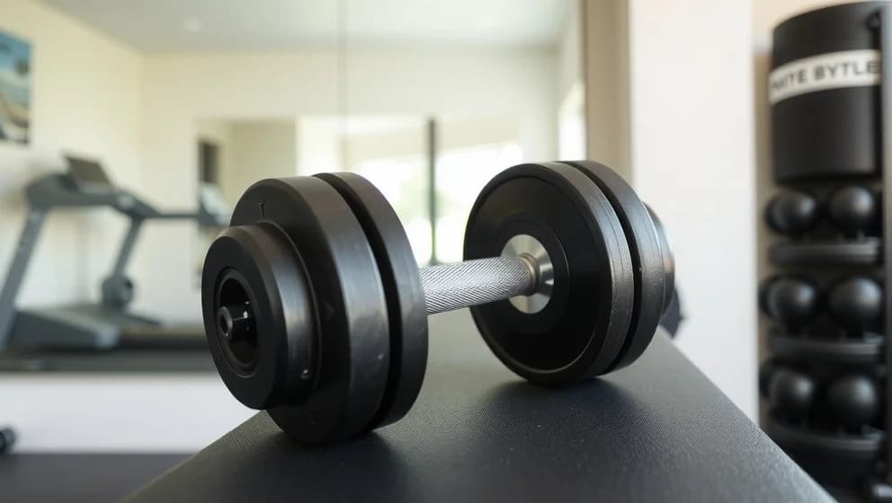 Axelpress med hantlar för nybörjare