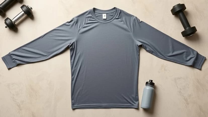 Långärmad träningströja herr för löpning och gym