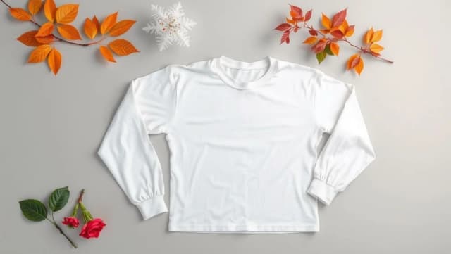 Vit långärmad tröja för varje säsong
